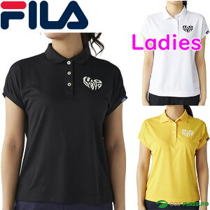 レディース フィラ ゴルフ 半袖 ポロシャツ ハートロゴデザイン 755-615 トップス ゴルフウェア 2025年春夏モデル FILA GOLF 春夏ウェア 755615 女性用 おしゃれ ブランド 吸汗速乾 UVカット