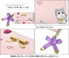 フェイクレザーリボンチャーム付き猫総柄キーケース
