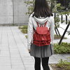フェイクレザーフリルミニリュック