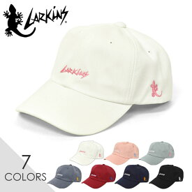 LARKiNS ラーキンス ロゴ ローキャップ /メンズ レディース 男女兼用 キャップ 帽子 CAP ベースボールキャップ ストリート系 カジュアル かっこいい かわいい おしゃれ アウトドア フェス ボックスロゴ 無地 シンプル 刺繍 フリーサイズ ブランド LK トカゲ コットン/ r