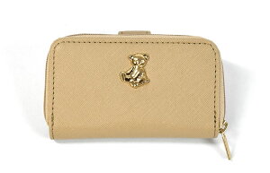 フェイクレザー くま プレート 小銭入れ付き キーケース /子供 子供用 子ども こども キッズ 女の子 女子 保育園 幼稚園 小学生 中学生 高校生 大学生 学生 小銭 小銭入れ コインケース カー