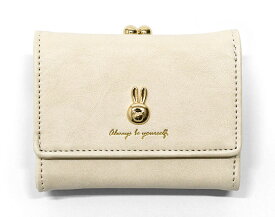 うさぎ ウサギ 兎 グッズ うさぎグッズ ウサギグッズ 財布 フェイクレザー ラビット がま口 三つ折り ミニ財布 ミニウォレット 三つ折り財布 レディース 小さい 小さめ 通勤 通学 大人 小学生 中学生 高校生 かわいい 可愛い おしゃれ シンプル コンパクト プレゼント r