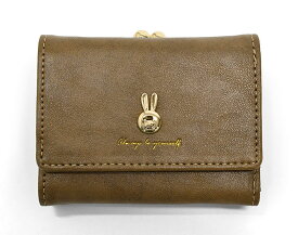 うさぎ ウサギ 兎 グッズ うさぎグッズ ウサギグッズ 財布 フェイクレザー ラビット がま口 三つ折り ミニ財布 ミニウォレット 三つ折り財布 レディース 小さい 小さめ 通勤 通学 大人 小学生 中学生 高校生 かわいい 可愛い おしゃれ シンプル コンパクト プレゼント r