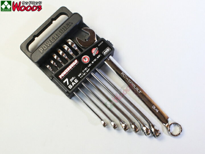 楽天市場】[PB-003] POWERBUILT コンビレンチ 7本 インチサイズ 