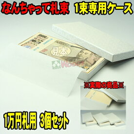 [年末SALE] [3個セット] 1束専用ケース入り ウッドミッツ なんちゃって札束 100万円 専用の箱入り 紙箱入 [お盆玉/お年玉/お年玉袋/ぽち袋/大入/お小遣い/お祝い/祝儀袋/結婚祝い/忘年会/新年会/札束]