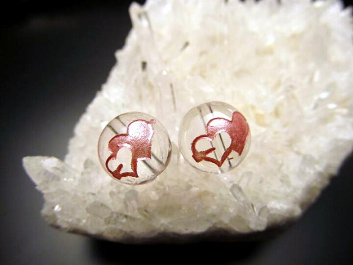 楽天市場】8ミリ珠 【手彫り キューピッドアロー ハート】 天然水晶  