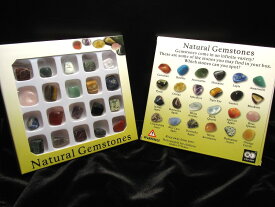 ●【Natural Gemstones】天然石タンブル20種入り タンブルセット 箱入り20種set