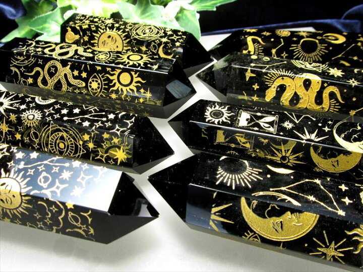 楽天市場】【幻想的な模様入り オブシディアン ポイント】重さ約60g 