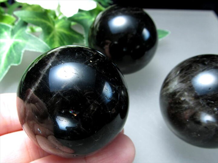 楽天市場】○大人気 モリオンスフィア 2A【黒水晶 モリオン 丸玉 置物 