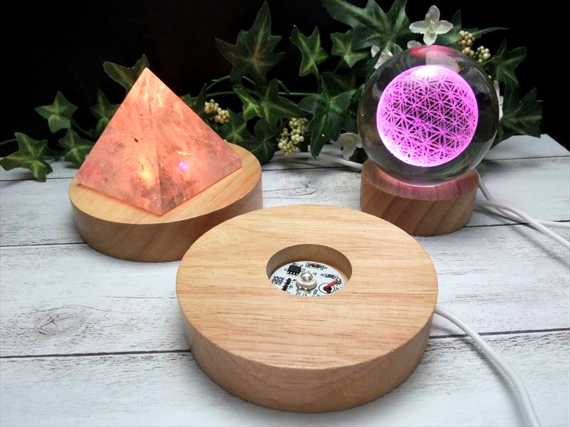 【楽天市場】 レインボー発光【チャクラカラー 7色 LED発光の木製