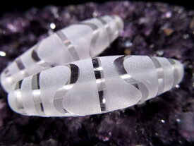 【超ポイントバック祭中P2倍】水晶天珠【水紋天珠(すいもんてんじゅ)】最大長さ約36mm-38mm 1個売り 財運到来・幸運招来・悪運浄化・不運撃退【クリスタル製】 パワーストーン 天然石