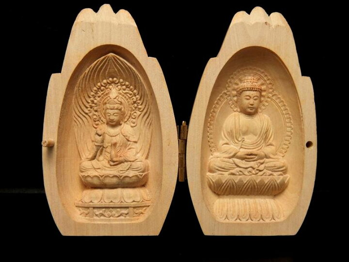 楽天市場】○【合掌タイプ】5A極上彫り 木彫り仏像置物 高さ約8cm前後 
