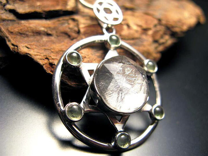 楽天市場】○【激安宣言】【ギベオン モルダバイト 六芒星 ペンダント  