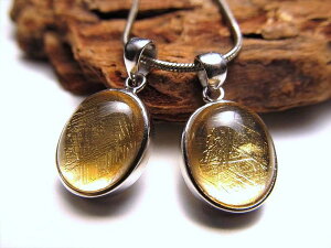 【激安宣言】【ギベオン(隕石)オーバル ペンダントトップ ゴールド】縦約14mm 約2.6グラム 1個売り Silver925 メテオライト【ナミビア・ハルダブ州産】【geki-met2F35】