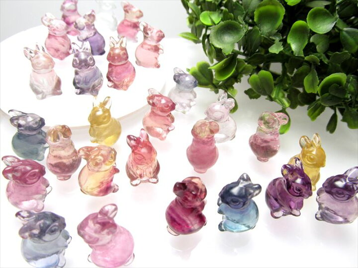 楽天市場】○ミニサイズ 1個売り【フローライト ウサギ 置物】重さ3g 