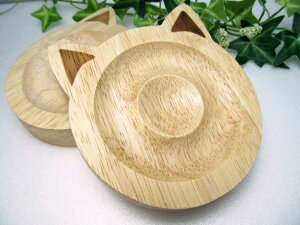 ●キュートな猫デザイン【木製ディスプレイ台座】最大幅約10cm 天然石のディスプレイに 天然石台座 ブレスレット台座 にゃんこデザイン【inmy】