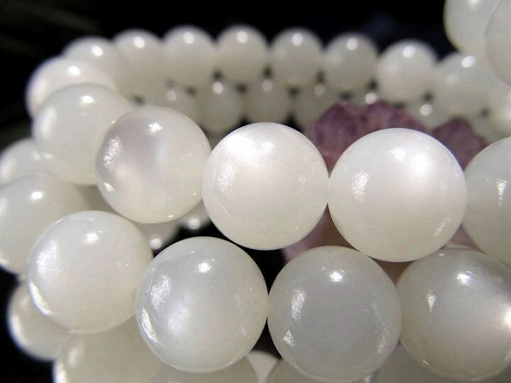 楽天市場】○AA+【ホワイトムーンストーン ブレスレット】10.5mm-11mm  
