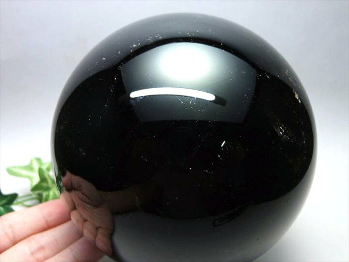 楽天市場】○特大サイズ 漆黒の丸玉【モリオン 黒水晶 丸玉 台座付き 
