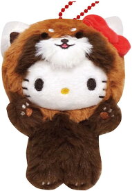 サンリオキャラクターズ バンザイシリーズ ボールチェーンマスコット ハローキティ（レッサーパンダ） SAB-BM-KT ぬいぐるみ キーホルダー マスコット バッグチャーム サンリオ グッズ 【ケイカンパニー】