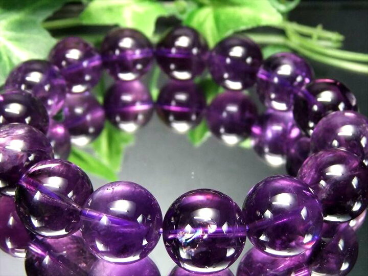 楽天市場】○虹入り 大珠 3A【アメジスト(紫水晶) ブレスレット】14mm 