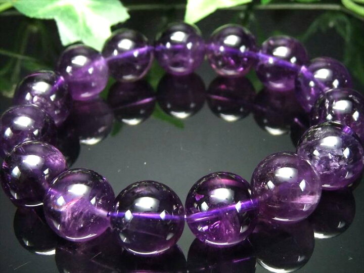 楽天市場】○虹入り 大珠 3A【アメジスト(紫水晶) ブレスレット】14mm 