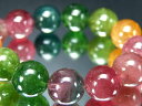 ●奇跡を起こす7色揃い S級【濃色 MIXトルマリン(電気石) ブレスレット】9.5mm-10mm×20珠 キャンディーカラー 幸運・…