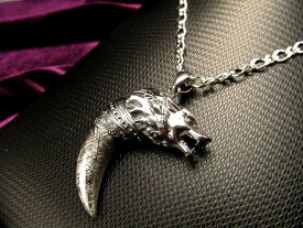 ●【激安宣言】【ギベオン ウルフファングペンダントトップ】縦約43.5mm 1個売り SILVER925メテオライト（隕石）【ナミビア・ハルダブ州産】【geki-met2F44】