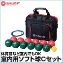 【SUNLUCKY(サンラッキー)】 室内用ソフト球Cセット ペタンク 【ペタンク】 ボール ビュット ケース マイボール イベント クラブ 室内 体育館 ソフ...