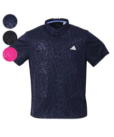 【大きいサイズ】エンボスプリント半袖B.Dシャツ【ADIDAS GOLF(アディダスゴルフ)】メンズ 3XL ビッグサイズ サスティナブル 吸汗速乾 ビッグサイズ