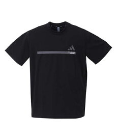 【大きいサイズ】ビッグアディダスロゴ半袖モックネックシャツ【ADIDAS GOLF(アディダスゴルフ)】メンズ 3XL ビッグサイズ