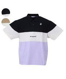 【大きいサイズ】ヘランカSUNSCREEN鹿の子切替半袖ポロシャツ【LE COQ SPORTIF(ルコックスポルティフ)】メンズ 3L/4L/5L/6L ビッグサイズ