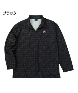 【大きいサイズ】ハーフジップ裏起毛長袖シャツ【FILA GOLF(フィラゴルフ)】メンズ UVカット ストレッチ 3L/4L/5L/6L ビッグサイズ