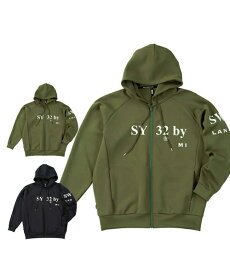 【大きいサイズ】ダンボールニットフルジップパーカー【SY32 by SWEET YEARS(エスワイサーティトゥバイスィートイヤーズ)】 メンズ 3L/4L/5L/6L ビッグサイズ ラグラン袖