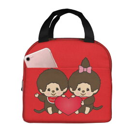 モンチッチ 保冷 がま口 ランチバッグ ブラック お弁当箱 保温 保冷バッグ ファスナー付き コンパクト お弁当袋 ソフトクーラーバッグ トート・エコバッグ