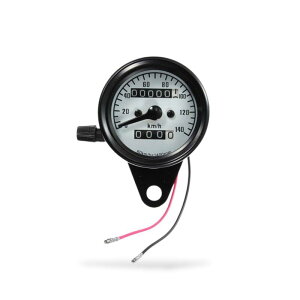 レジプロb バイク スピードメーター 汎用 機械式 12V 140km/h バックライト ブラック