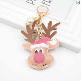 おもちゃ　ホビー　動物 クリスマス エルク レザー キー チェーン ペンダント 動物 鹿 バック パック ウォレット デコレーション