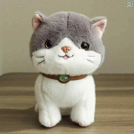 犬　ぬいぐるみ　おもちゃ かわいい 猫の 人形の ぬいぐるみ シミュレーションは 子猫の 人形を 呼び出し 女の子と 男の子が 猫を なめて 眠っている 慰めます