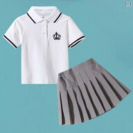 ゴルフウェア 子供用 子供 ゴルフ 服 スーツ 夏の 女の子 半袖 Tシャツ トップ 通気性 露出 防止 プリー…