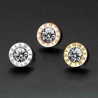 ピアス 男性用 メンズ ジルコニア ゴールド 18K 金メッキ 耳飾り アクセサリー 普段使い おしゃれ かっこ…