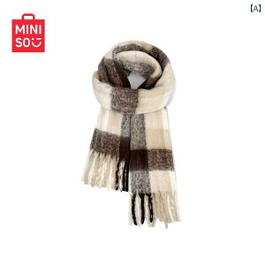 �}�t���[ �l�b�N�E�H�[�}�[ ���킢�� ������� MINISO �� �n �D �i 2025�V �X�^�C�� �a�� �X�J�[�t ���j�Z�b�N�X �}���` �J���[ ���� �g���� �V���[��
