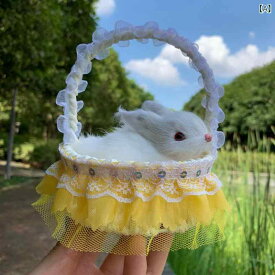 置物 子供用 かわいいうさぎ 田園風 花かご 飾り品 誕生日プレゼント インテリア雑貨 ギフト ぬいぐるみ風 デコレーション 室内装飾 かわいい動物 フィギュア 遊び心 癒しアイテム