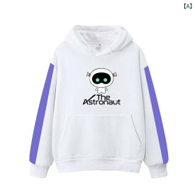 パーカー レディース メンズ トップス スウェット フーディ 長袖 プルオーバー かわいい ロボット プリント 宇宙飛行士 宇宙 柄 大きいサイズ ゆったり 体型カバー ビッグシルエット カジュアル ストリート系 スポーティー 部屋着 秋冬 男女兼用 厚手