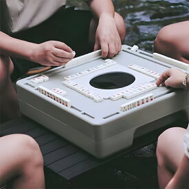 ★1,000円クーポンOFF！＼本格的な麻雀を楽しめます！／ マージャン卓 麻雀付き 2IN1デザイン 麻雀牌セット 麻雀卓 家庭用 本格派 3~4人打ち コンパクト ブラインドボックスの遊び方 遊びやすさ 軽量 持ち運び便利 電気不用 カードスロット設計