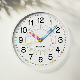＼新作！白色が登場！／知育時計 掛け時計 子供用 壁掛け 置き時計 子ども 静音秒針 キッズ クロック かべかけ時計 時間管理 置き掛け兼用 アナログ 静音 ベッドルーム 時計 可愛い 見やすい 幼児 学習用 勉強用 おしゃれ シンプル 連続秒針 大文字 小学校 寝室 リビング