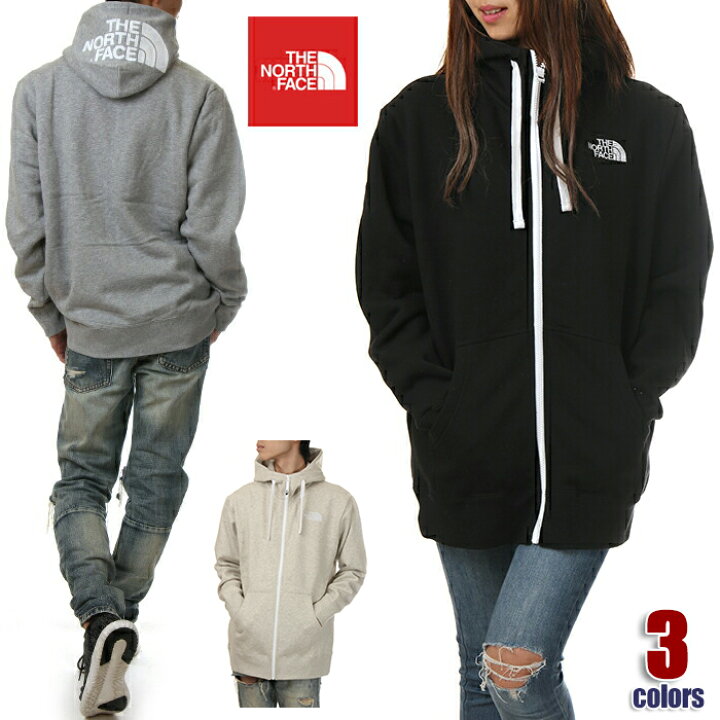 楽天市場 ノースフェイス パーカー メンズ レディース ジップパーカー The Northface Rearview Fullzip Hood リアビュー スウェット 無地 大きいサイズ ビッグシルエット ビッグサイズ ゆったり ブランド 裏起毛 クリスマス プレゼント 男性 女性 S M L Xl グレー 黒