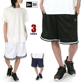ニューエラ バスパン メンズ レディース NEW ERA ハーフパンツ バスケットボール メッシュ ショートパンツ Performance Apparel ショーツ 大きいサイズ スポーツ ゴルフ ストリート ヒップホップ ダンス 衣装 NEWERA おしゃれ ブランド 白 黒 紺 S M L XL 14410137
