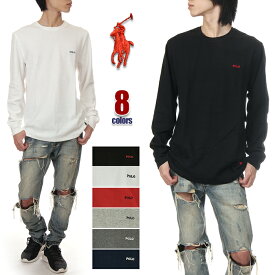 ラルフローレン 長袖 Tシャツ メンズ レディース キッズ 大きいサイズ RALPH LAUREN サーマル ロンT 長袖Tシャツ USAモデル クルーネック 大きめ ゆったり おしゃれ シンプル ロゴ ポロ ラルフ プレゼント 男性 ブランド グレー ベージュ 黒 白 赤 紺 S M L XL 2XL