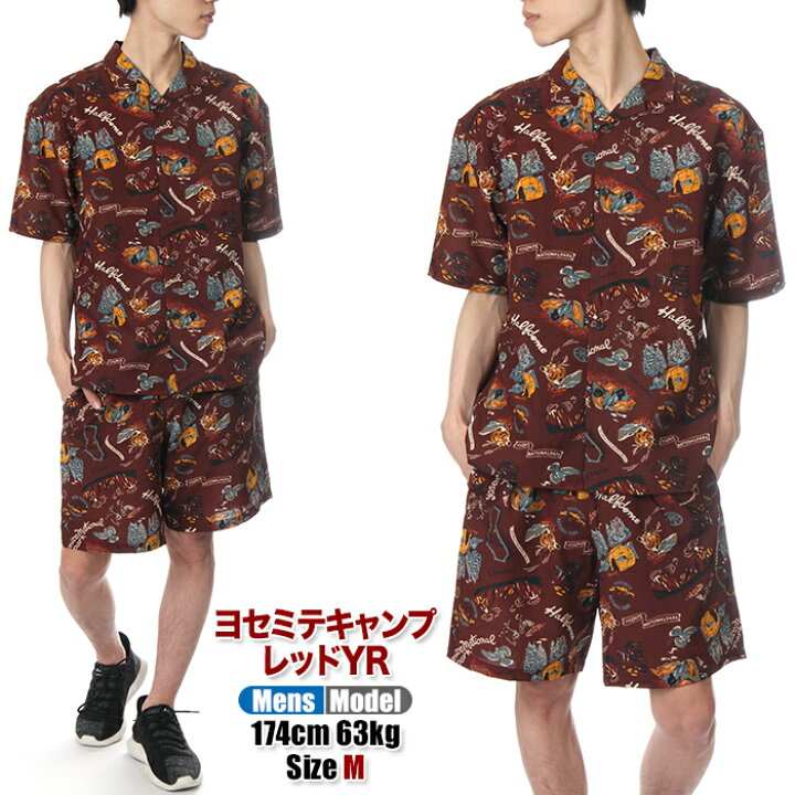 楽天市場】上下セット ノースフェイス 半袖 アロハシャツ アロハ 