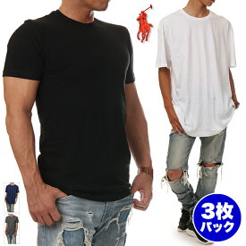 【3枚セット】ラルフローレン Tシャツ メンズ レディース キッズ 半袖 無地 大きいサイズ POLO RALPH LAUREN ポロ ラルフ ロゴ ビッグシルエット ビッグ ビッグサイズ ビッグTシャツ 部屋着 インナー 黒 白 ダンス 衣装 USA ブランド コットン 綿100% S M L XL XXL