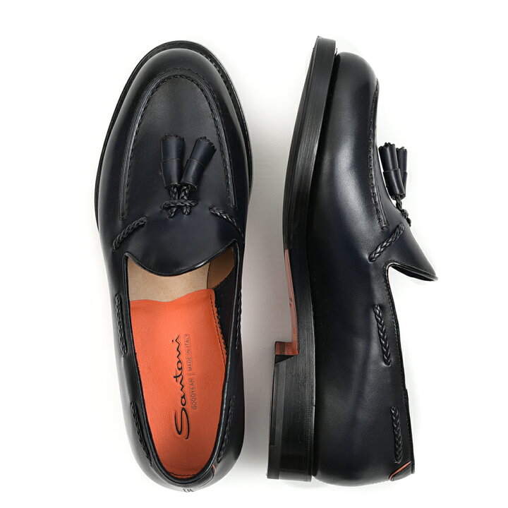 楽天市場】【SALE】 サントーニ Santoni タッセルローファー レザー 